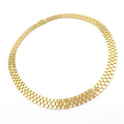 14K Solid Gold Pattern Necklace
